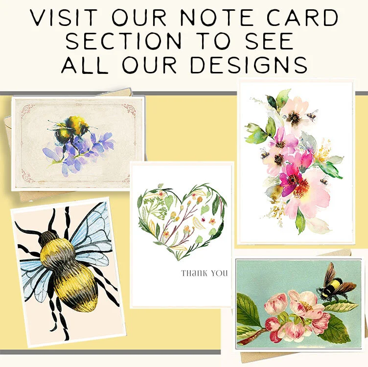 beehive shoppe bee honeybee greeting note cards stationary stationery