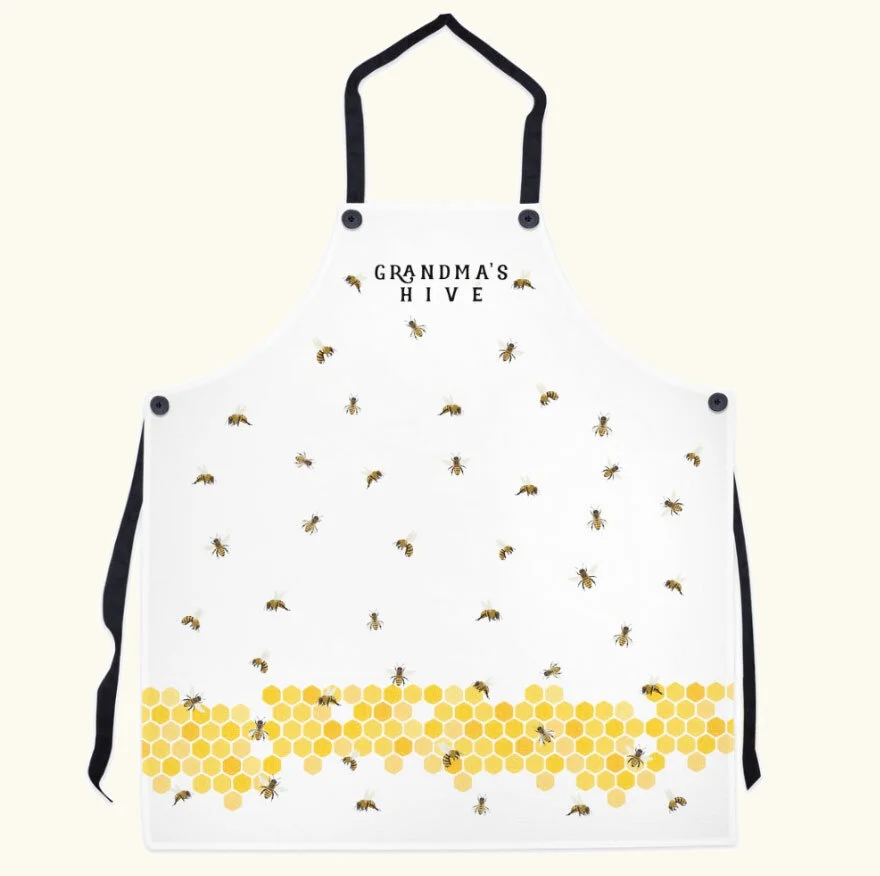 Beehive Kitchen Decor Aprons Honeybee Queen Bee Towels Oven Mitt Table Placemat Cookie Cutter USA