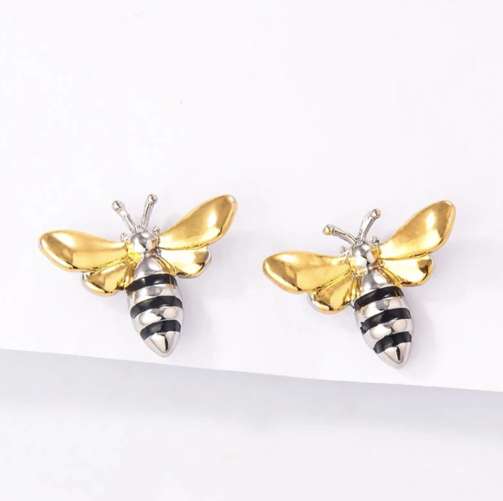 Shop For Gold and Silver Bee Earrings | Beehive Shoppe