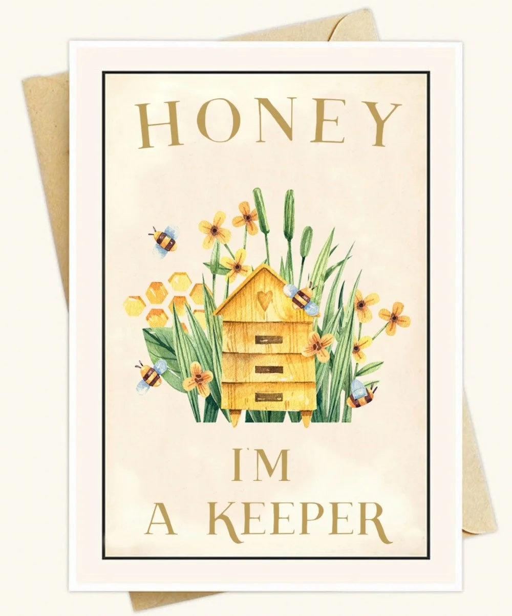 image of a vintage greeting card vintage note card with envelope depicting a vintage bee note cards stationery