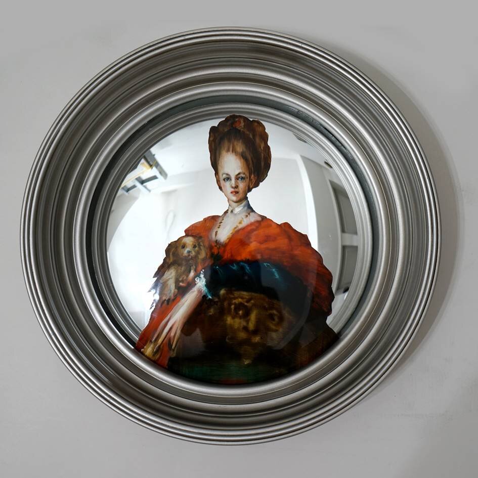 Lady in Red (Bronzino) Renaissance Mirror