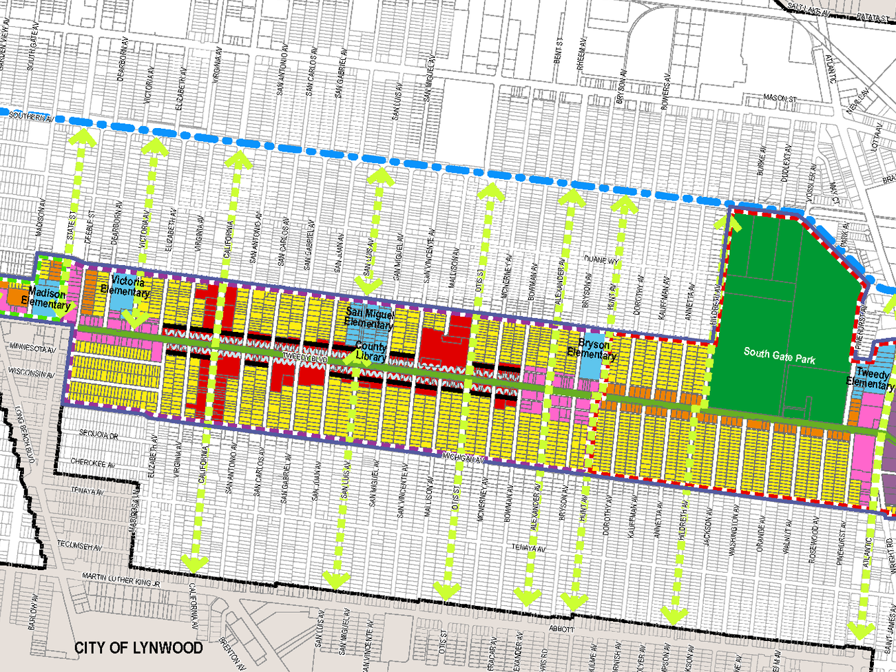 <b>TWEEDY BOULEVARD SPECIFIC PLAN</b><br>South Gate, California</br>