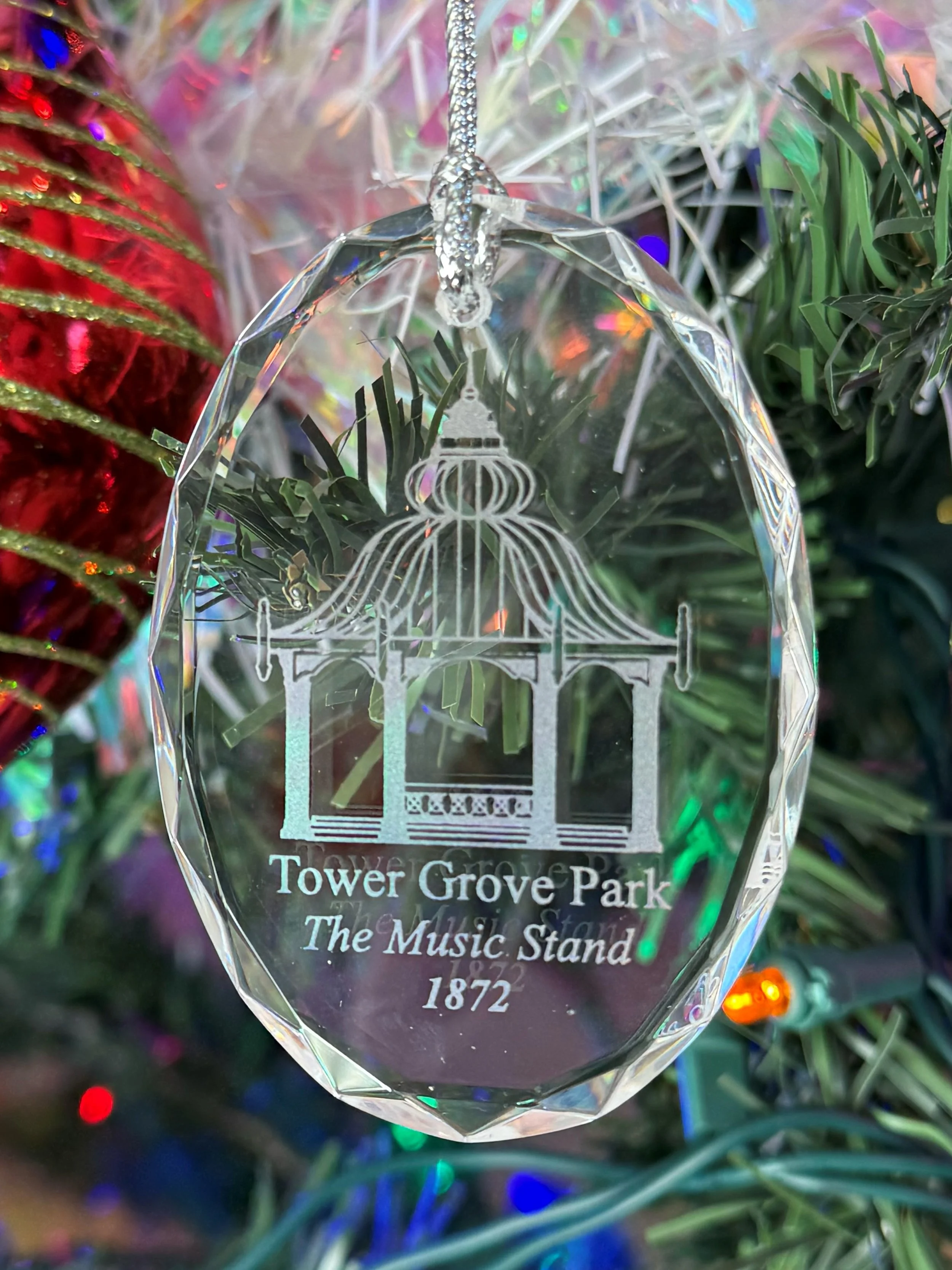 Glass Music Stand Ornament