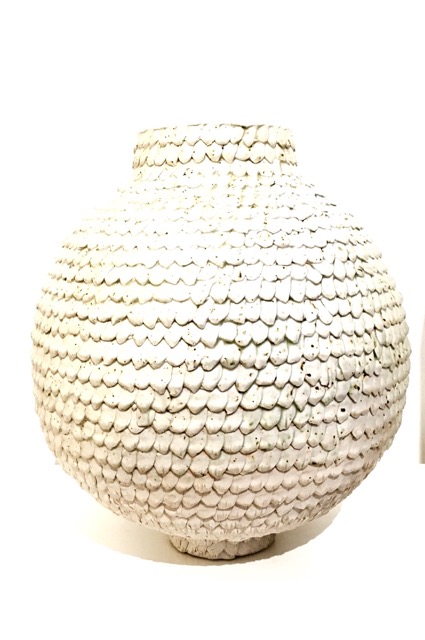 White Round Vase