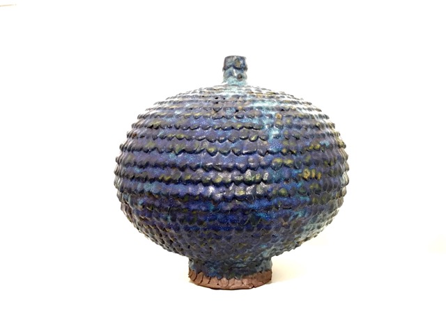 Bulbous Blue Vase
