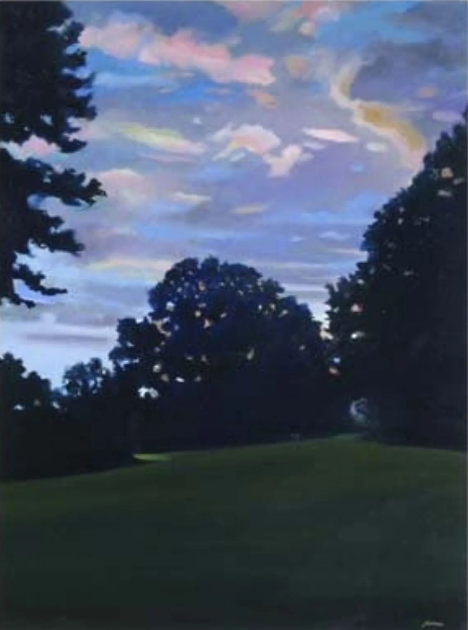 Trees with a Summer Moon