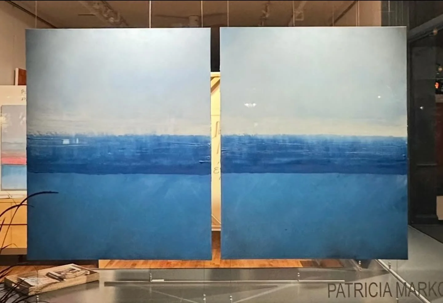 One more week to see the work of @patriciamarkosdolan , whose exhibit closes on September 30th. Stop in to see her stunning waterscapes, highlighted with texture and a more diverse color palette that aim to evoke deep emotion. 

Don&rsquo;t miss this