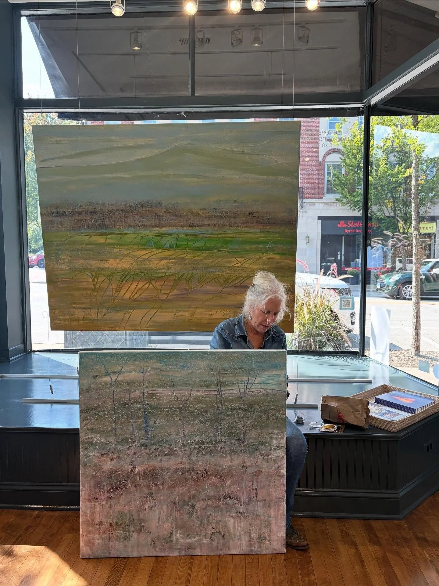 It&rsquo;s October already, which means a new exhibit and a First Friday! This month, featured artist @debra.delbecq &lsquo;s work will be on display, featuring landscapes that capture life on her farm in Indiana, from the quietness of a snowfall to 