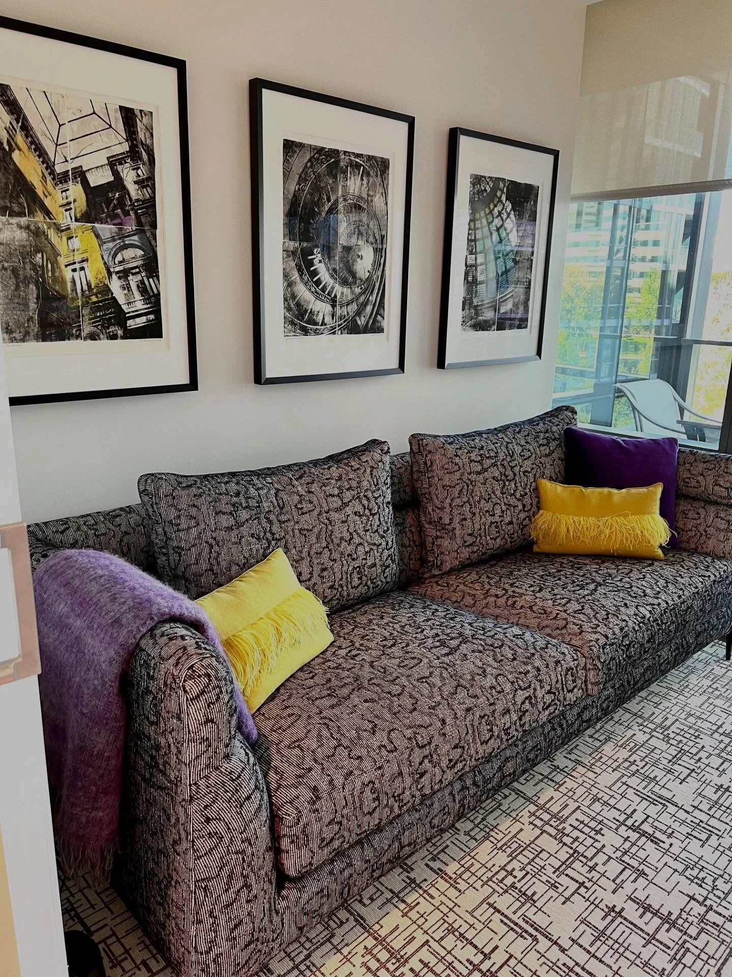 One of our favorite people just moved, a friend in addition to a customer. She was kind enough to send us photos of her artwork in her new home - a collection of pieces by represented artists @juliecowanart and @gregchannart Chann. We’re so gla