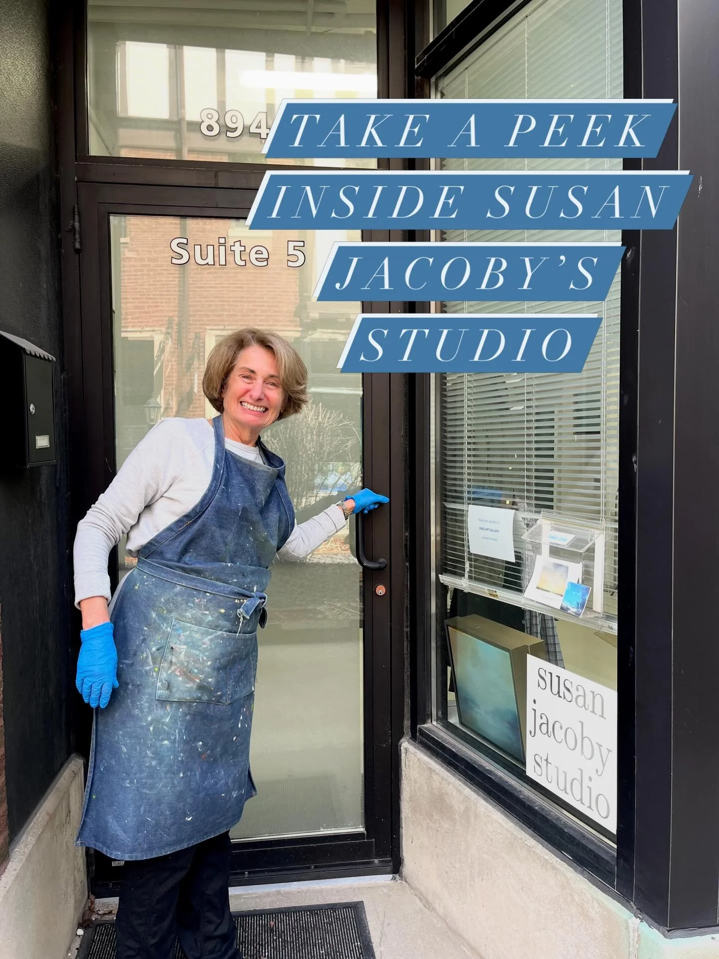 Taking a look into the studio of @susanjacobyart 

Swipe to see behind the scenes of these beautiful landscapes. Stop in the gallery to see Susan&rsquo;s work in person!

#artiststudio #natureart #atmosphericlandscape #oilpainting #skyart
