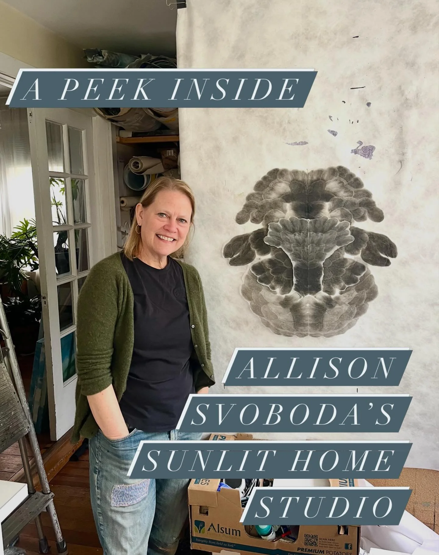Taking a peek inside our represented artist Allison Svoboda&rsquo;s colorful home studio where we can see the wonderful process of her experimentation and practice. 

Find more of Allison&rsquo;s work on our website or come in to the gallery and see 