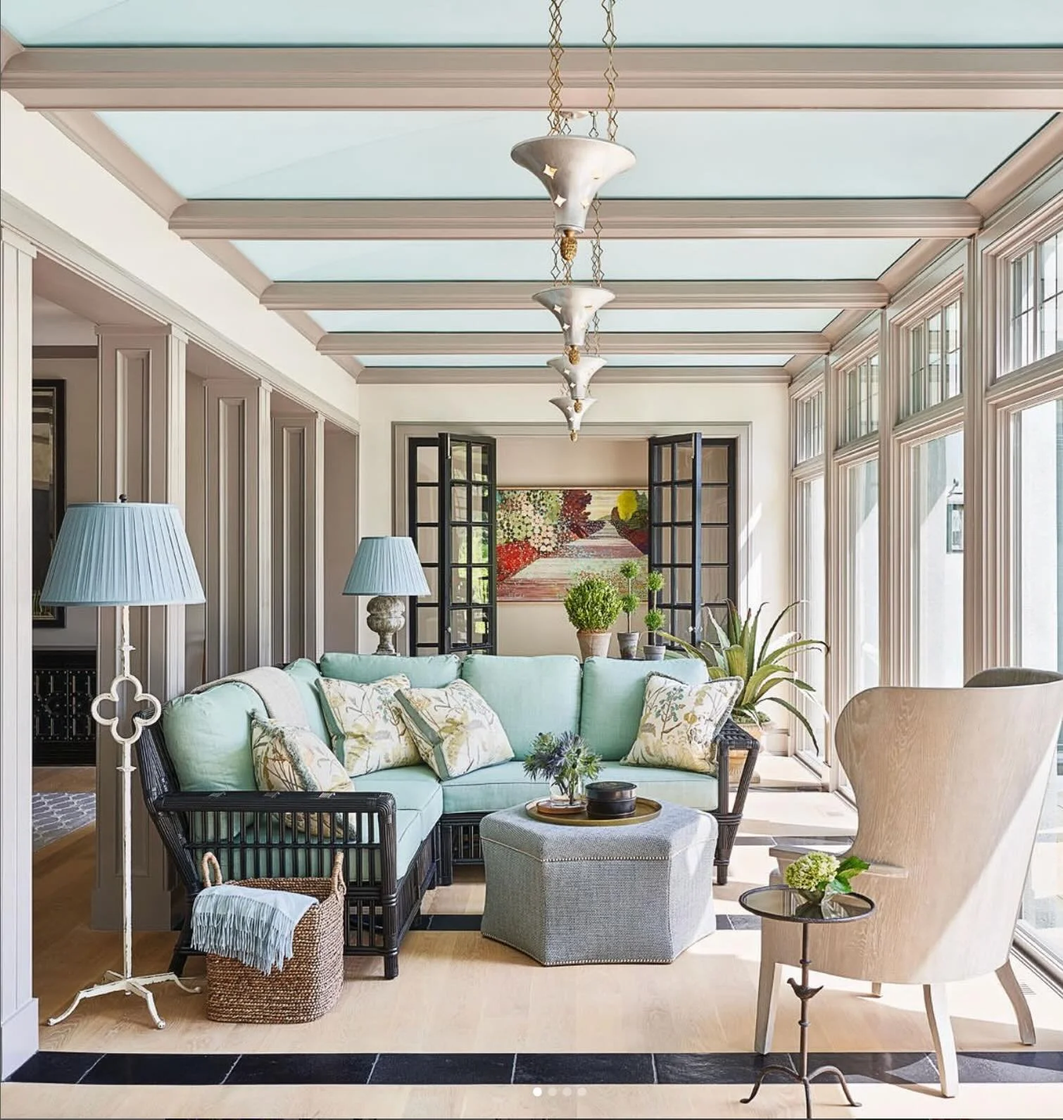 A big thanks to @jamesthomasinteriors for posting this photo! Doesn&rsquo;t it look great? We always love seeing work from our artists like @dorothystitesalig in beautiful designs like this. 

If you need assistance with artwork selection, please rea