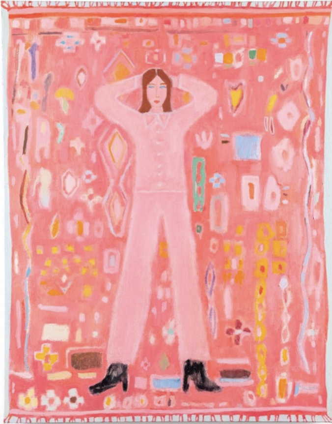Girl Resting on Rug