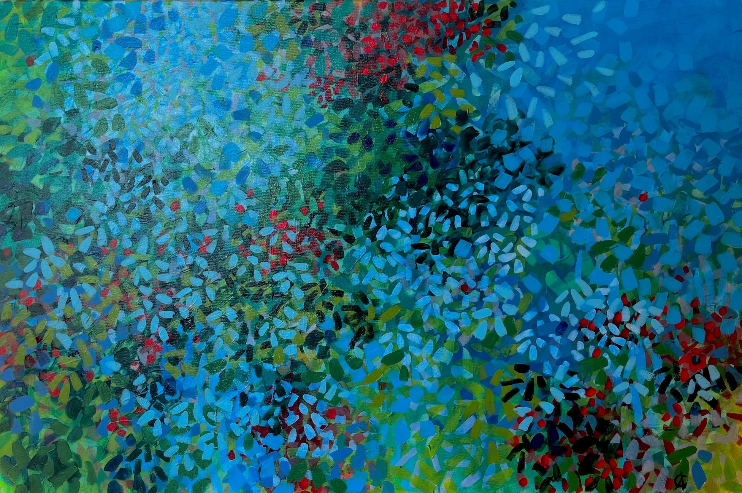 Our Picture of the Week is Amie Campbell&rsquo;s &ldquo;In Summer&rsquo;s Shadow.&rdquo; This 24 x 30 inch, acrylic on canvas piece is filled with bright colors and energy, like much of her work. While her painting is abstract, there is an undeniable