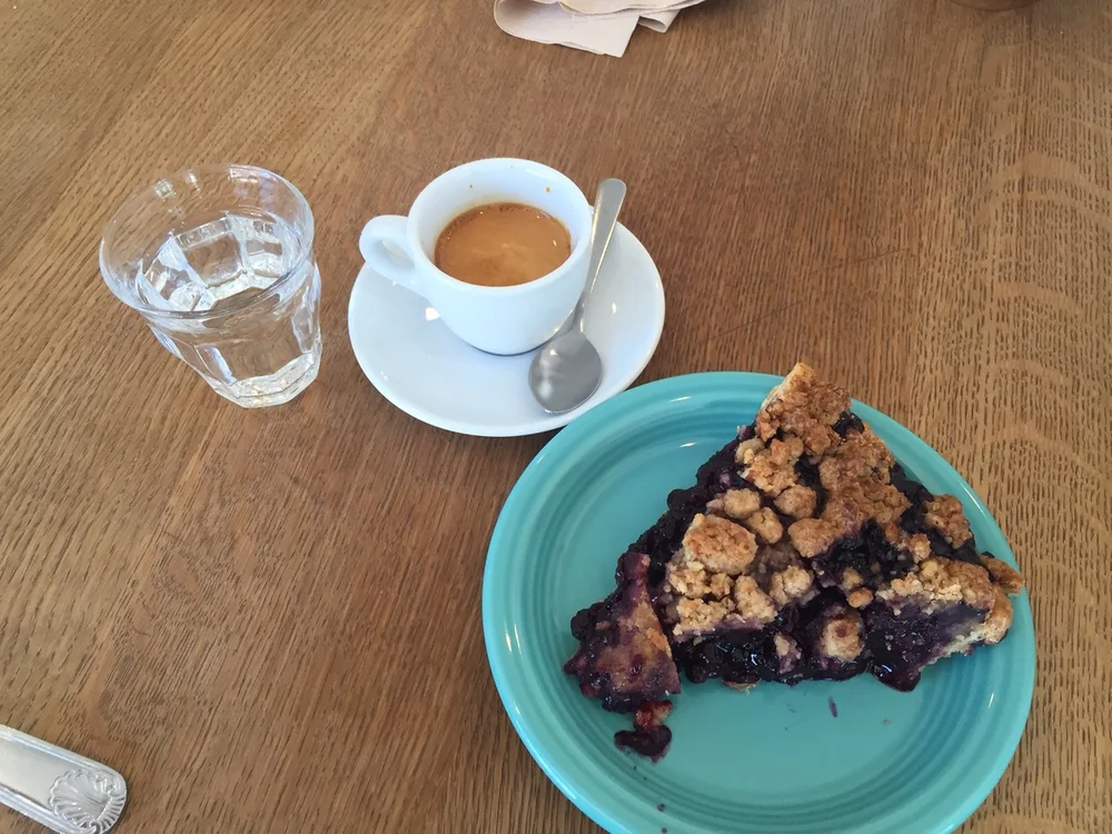 Tandem Blueberry Pie- Yum! 