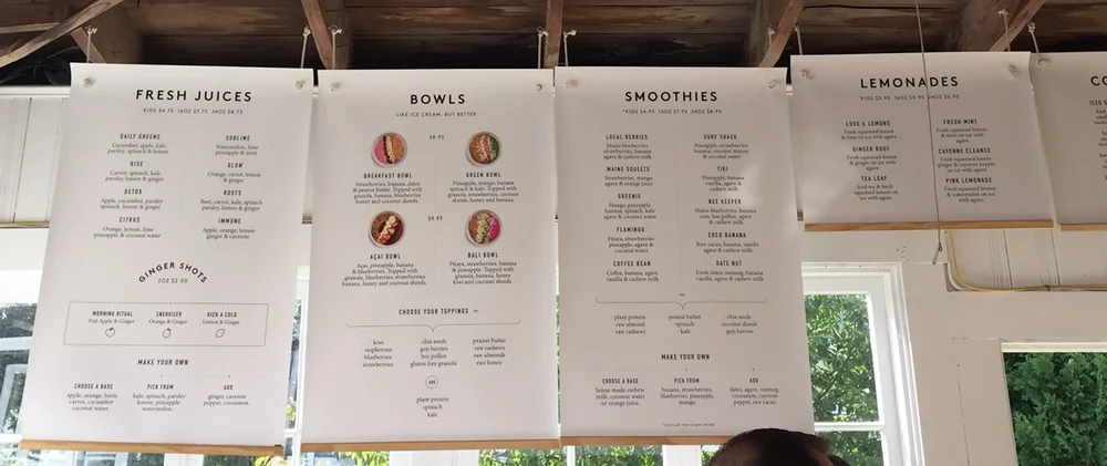 Loveshack Menu