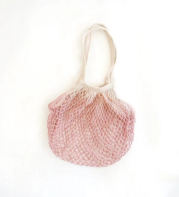 Pastel Pink String Market Bag (Copy)