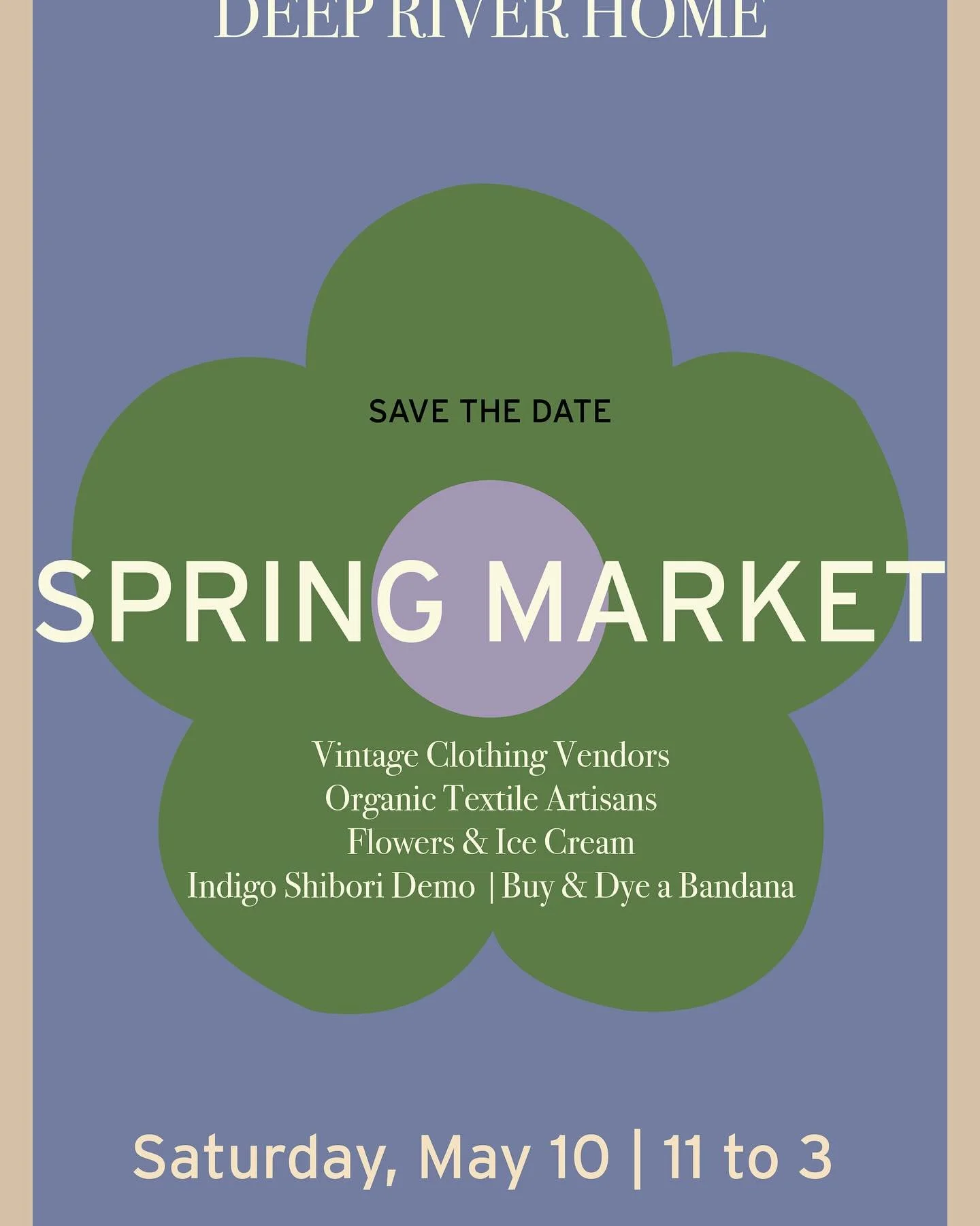 I&rsquo;m getting excited for the spring market @deep_river_home! It&rsquo;s a unique event in that besides a table of my naturally dyed goods, I&rsquo;ll also be bringing an indigo vat where you can dye a cotton bandana! There will be a really great