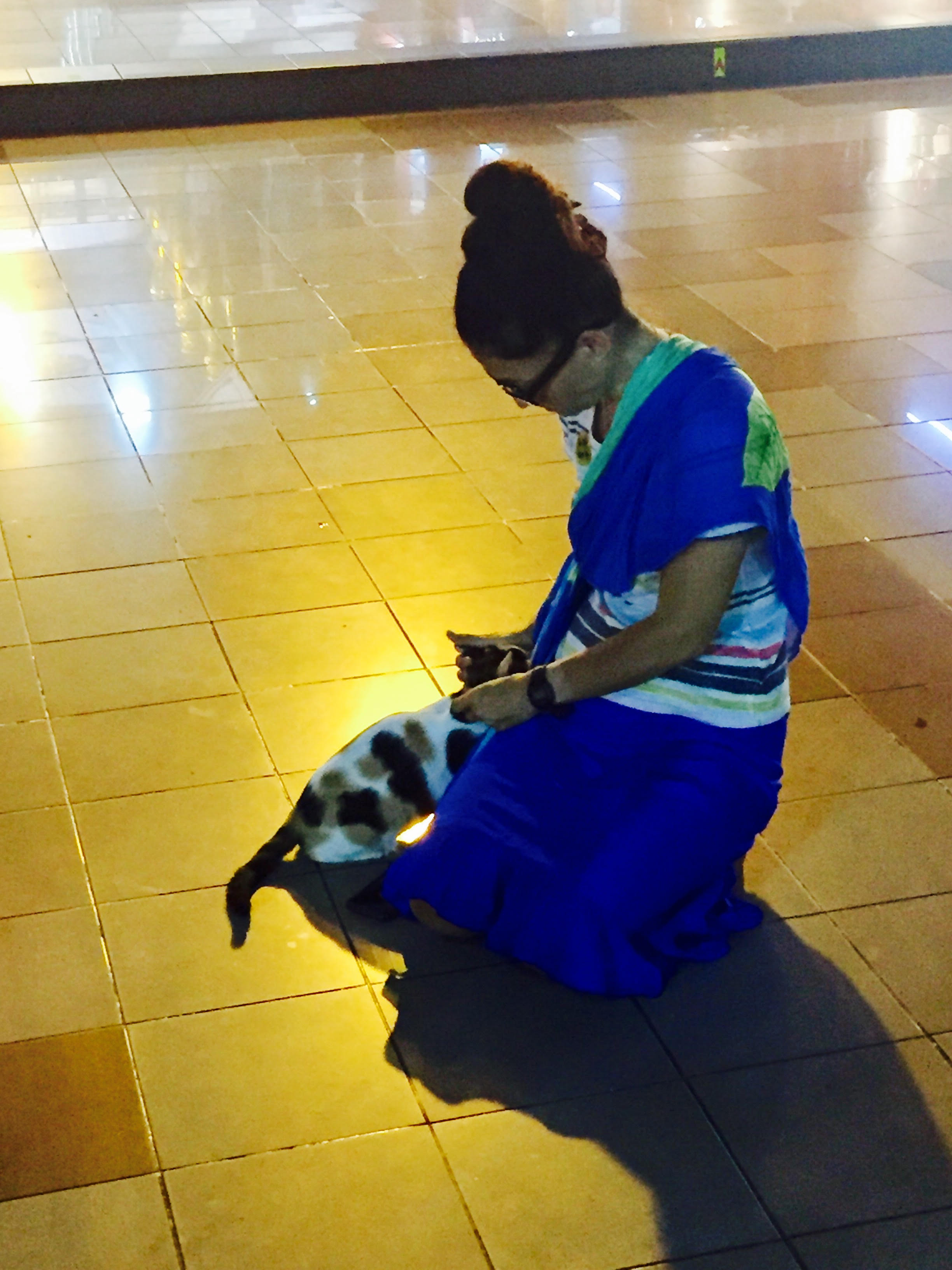 Wendy with cat at temple.jpg