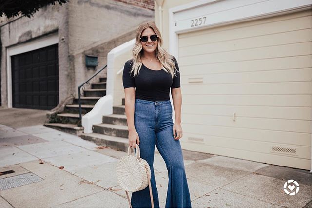 Sometimes when your week isn&rsquo;t going as planned you just have to put on a fun outfit and fake it till you make it. Fact: I can&rsquo;t be in a bad mood wearing these funky 70&rsquo;s bell bottoms ✌🏼
.
.
.
 Shop your screenshot of this pic with