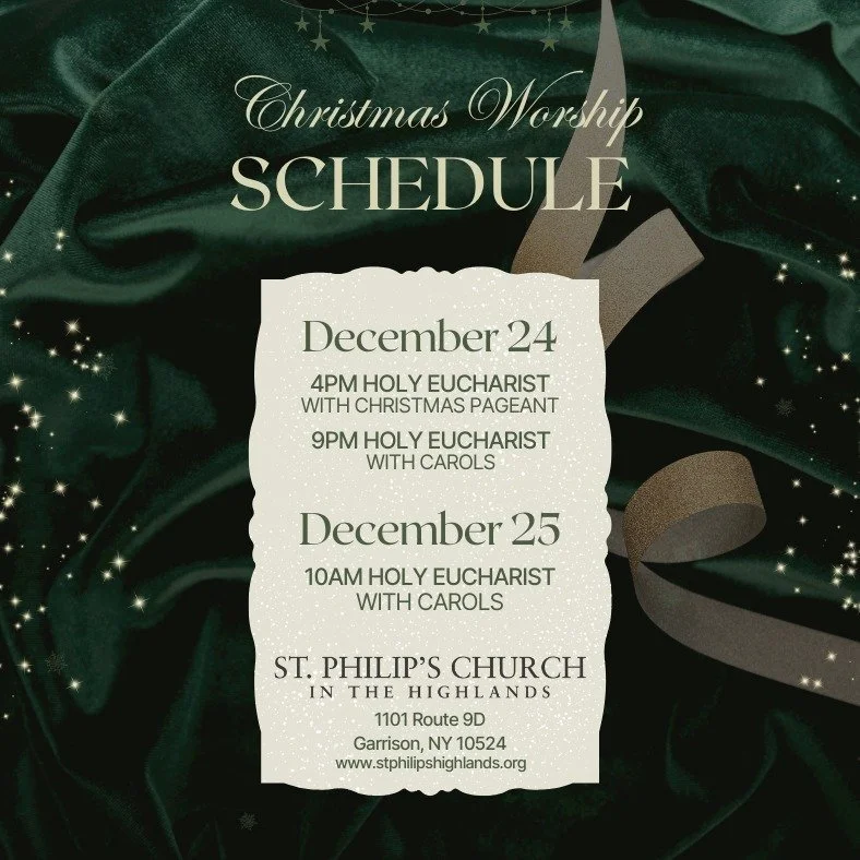 🎄 Celebrate Christmas with Us! ✨
Join us as we welcome the joy, hope, and light of Christ this Christmas.

Christmas Eve
🕓 4:00 PM &mdash; Children&rsquo;s Pageant with Eucharist
🕘 9:00 PM &mdash; Eucharist with Carols

Christmas Day
🕙 10:00 AM &