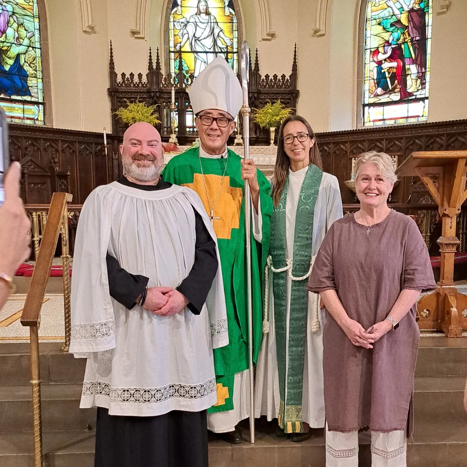 Congratulations to our newest Episcopalians, Chris and Marie! 🎉⛪️ Today we celebrated their Confirmation &amp; Reception and welcomed them more deeply into the life of the Episcopal Church. We are so grateful to share in this joyful moment and look 