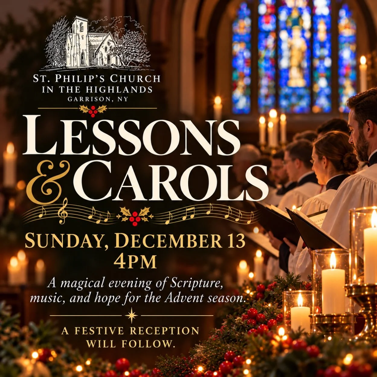 ✨ Lessons &amp; Carols at St. Philip&rsquo;s ✨

Join us for a beautiful Advent tradition! 🎶🕯️

St. Philip&rsquo;s Church in the Highlands is delighted to join with St. Mary&rsquo;s in Cold Spring and St. Peter&rsquo;s in Peekskill for a magical eve