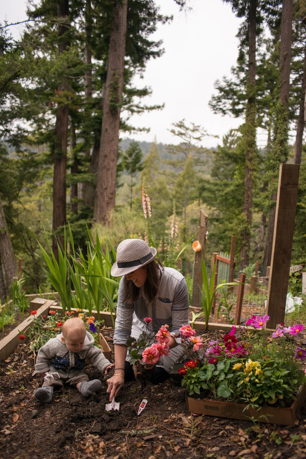 Baby Ezra (he’s almost 9 months now!) helped us put in the garden yesterday evening. I can’t wait for summer squash, green beans, nasturtiums and lots of dahlias! I planted extra flowers to use as photo props, as I am spending all summer shooting my next cookbook, an entertaining focused book with menus for different occasions!
