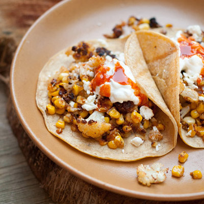 Corn & Cauliflower Tacos