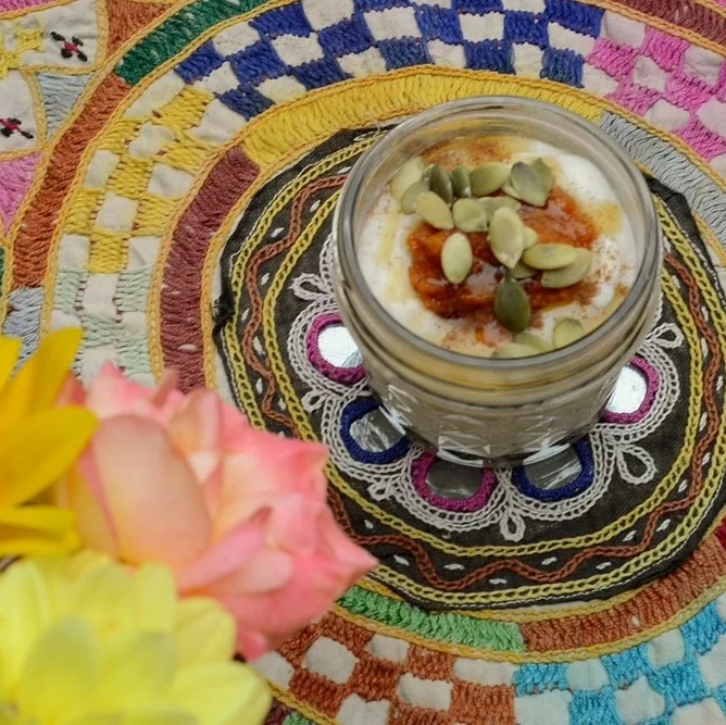 VIDEO: Maple-Pumpkin Yogurt Parfaits . Fun for kids' lunches or a healthy treat. (1 minute)