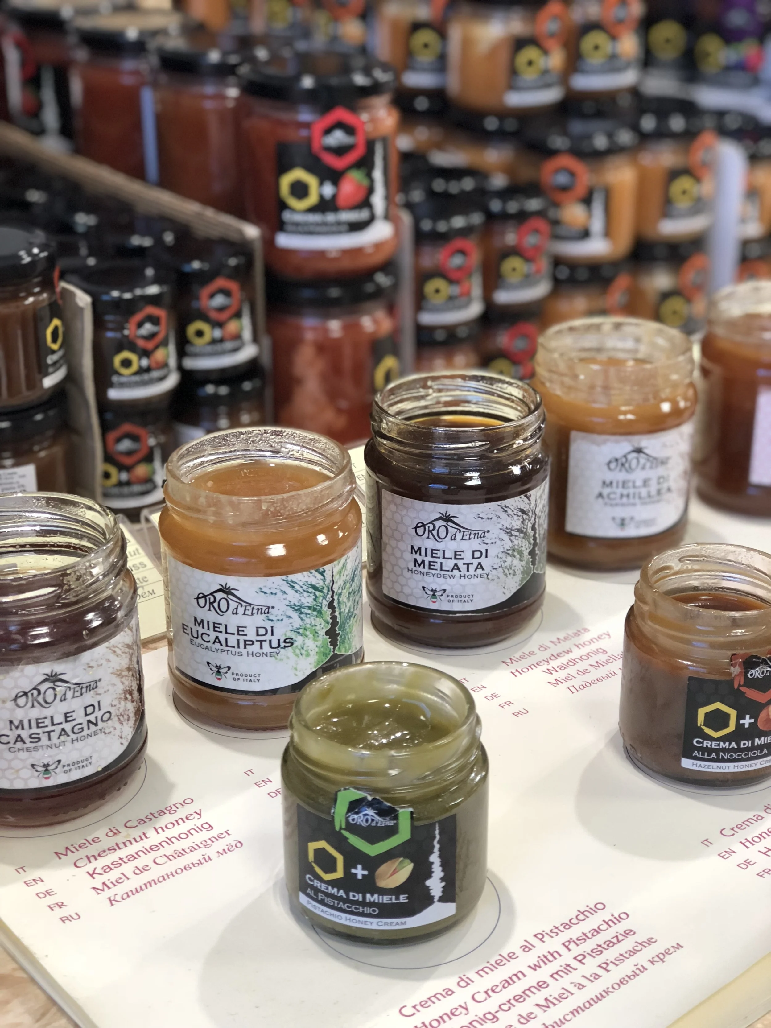 Honey Tasting on the way to Mt. Etna