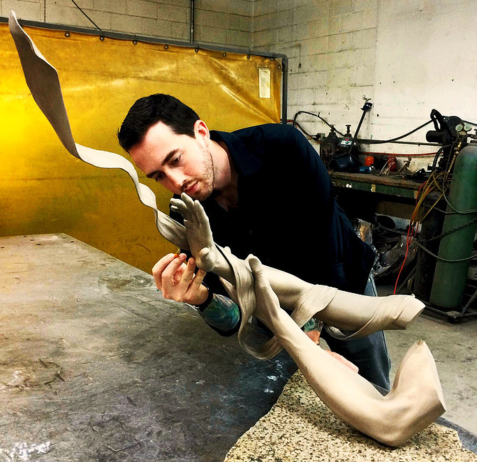 Maxwell Carraher in his studio