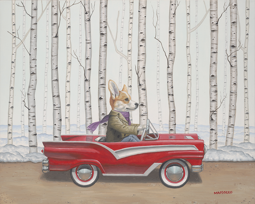 "Cool Corgi" 20"x16"