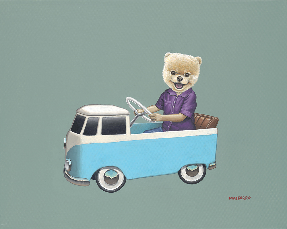 "Pom Pom's Mini Bus" 16"x20"