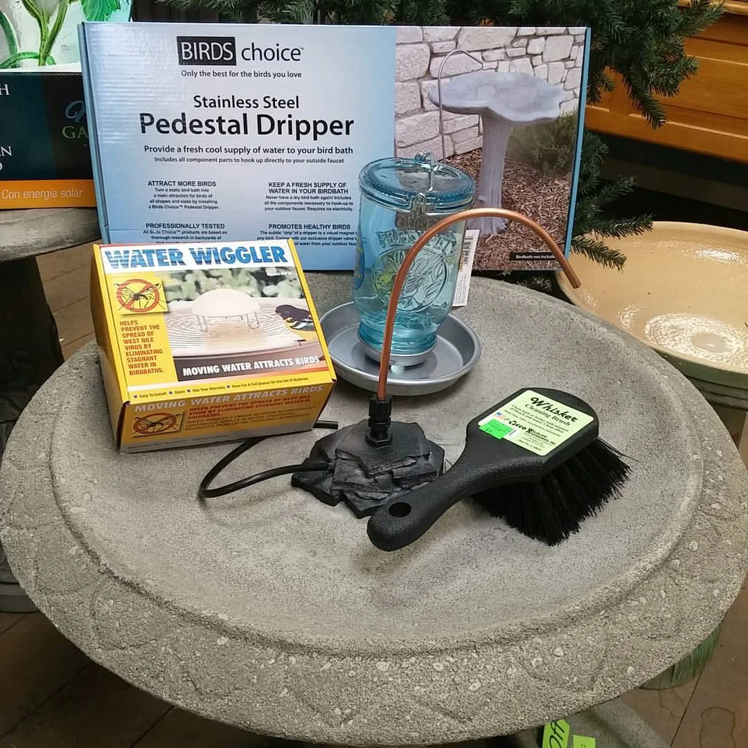 All Types of birdbaths and accessories. 