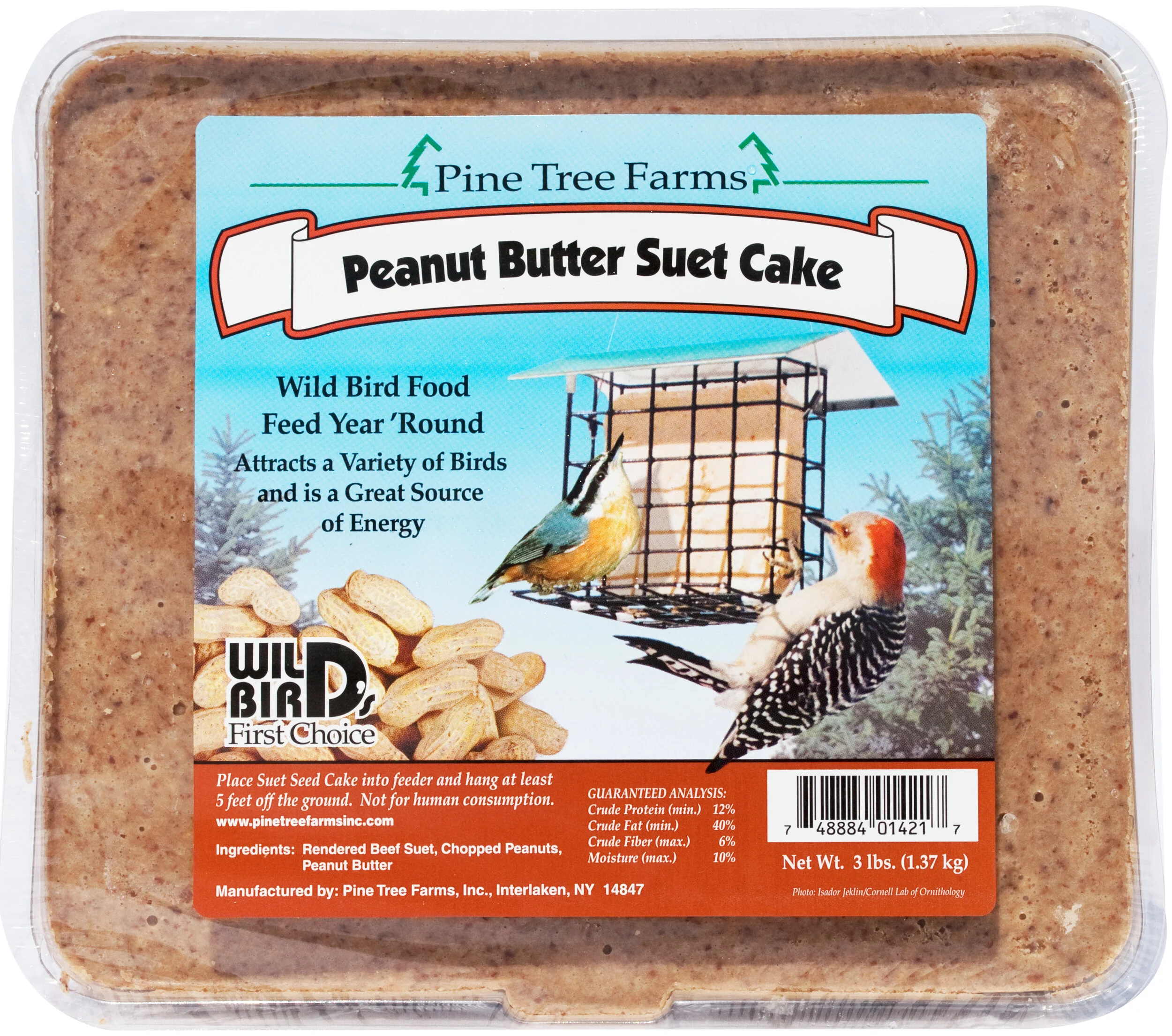 3lb. Peanut Butter Suet Cake