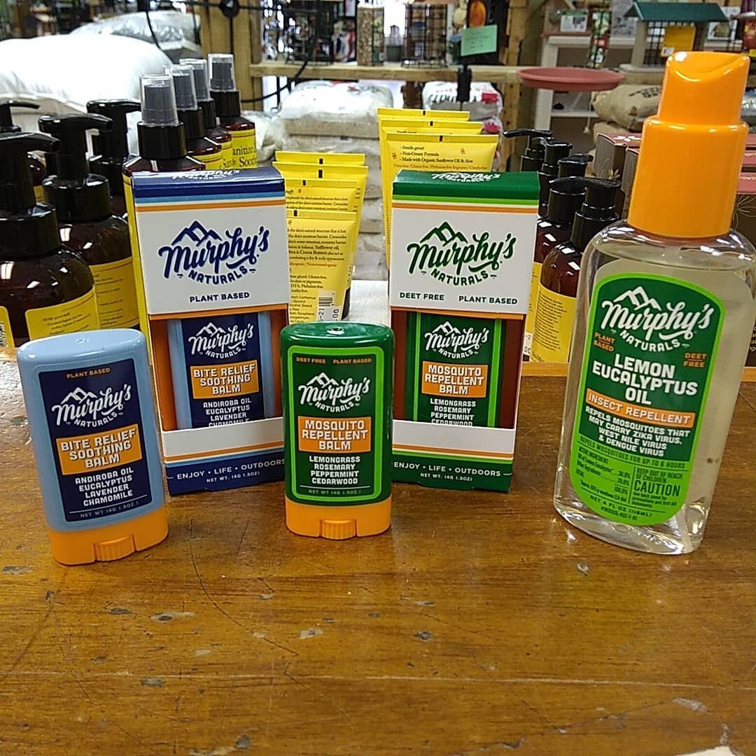We have new mosquito repellent and bite relief products made by @murphysnaturals !
All natural, deet free balms are made with lemongrass, rosemary, peppermint, cedarwood, andiroba oil, eucalyptus, lavender, and chamomile. Can't wait to give these a t