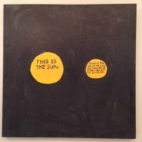 This is the Sun, 2012 Acrylic on wood panel 36 × 36 inches $1500