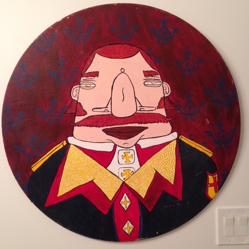 Soldier on the Day He Leaves, 2011 Acrylic on wood 30 × 30 inches $1000