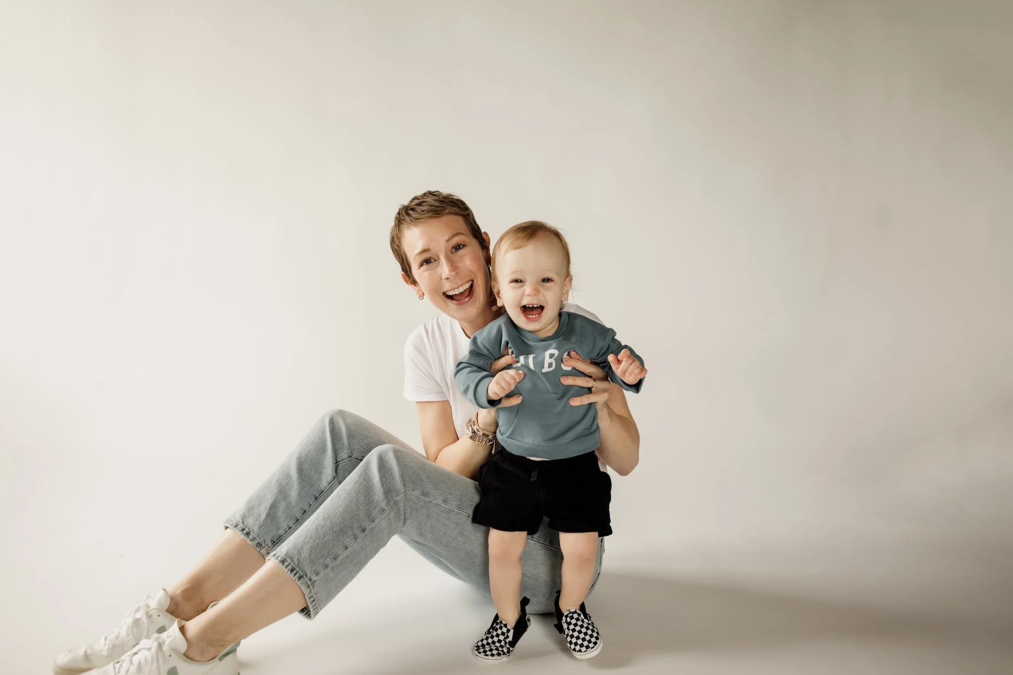 Capturing Simple Love: One-Year-Old Austin's Natural Light Studio Shoot in Houston with Rendi Smith Photography