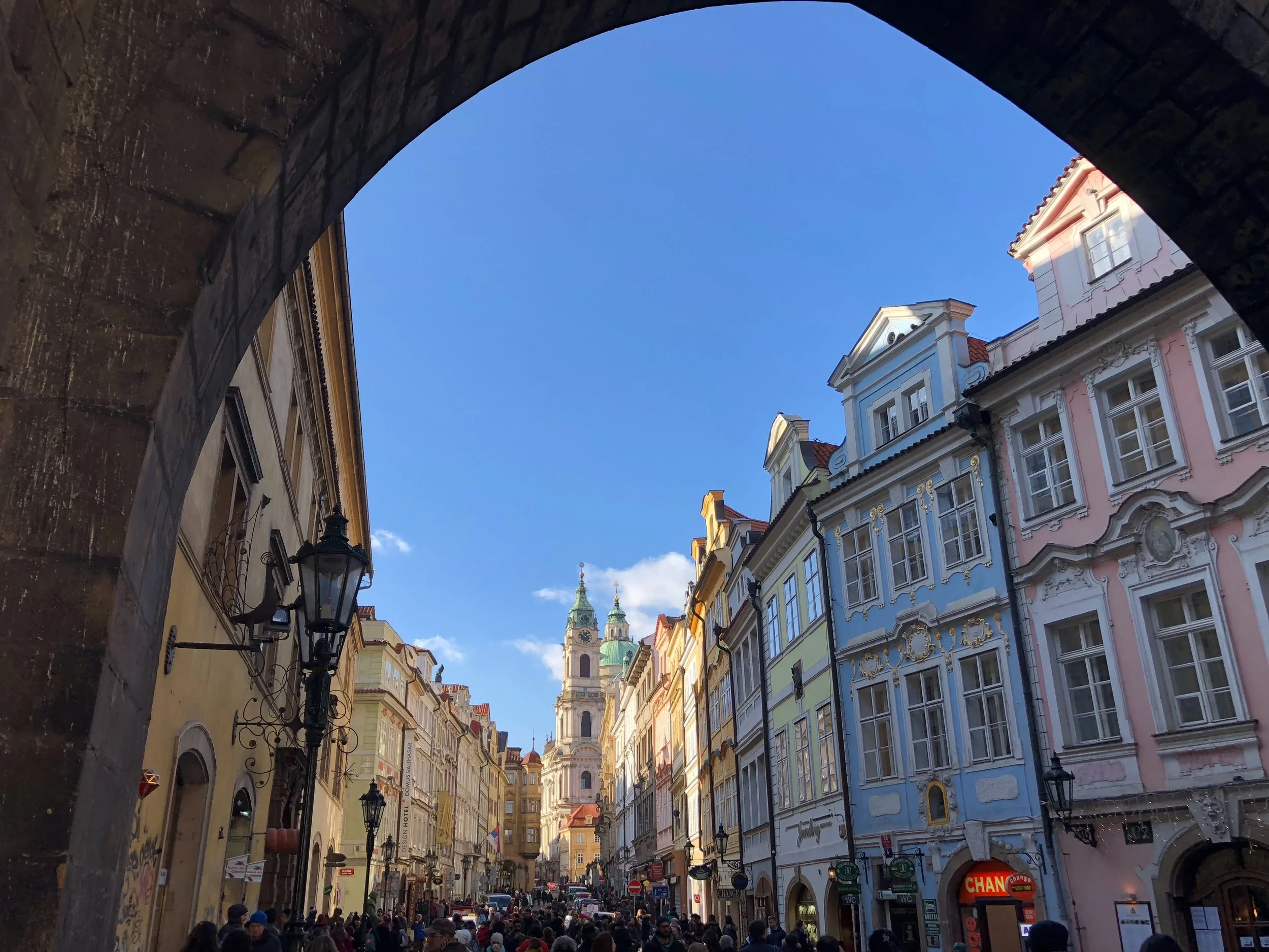 On the other side of Charles Bridge.