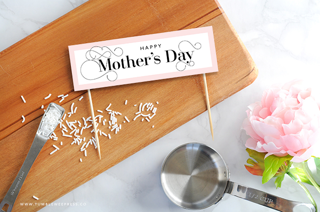 Mother's Day Cake Topper printable by Tumbleweed Press www.tumbleweedpress.co