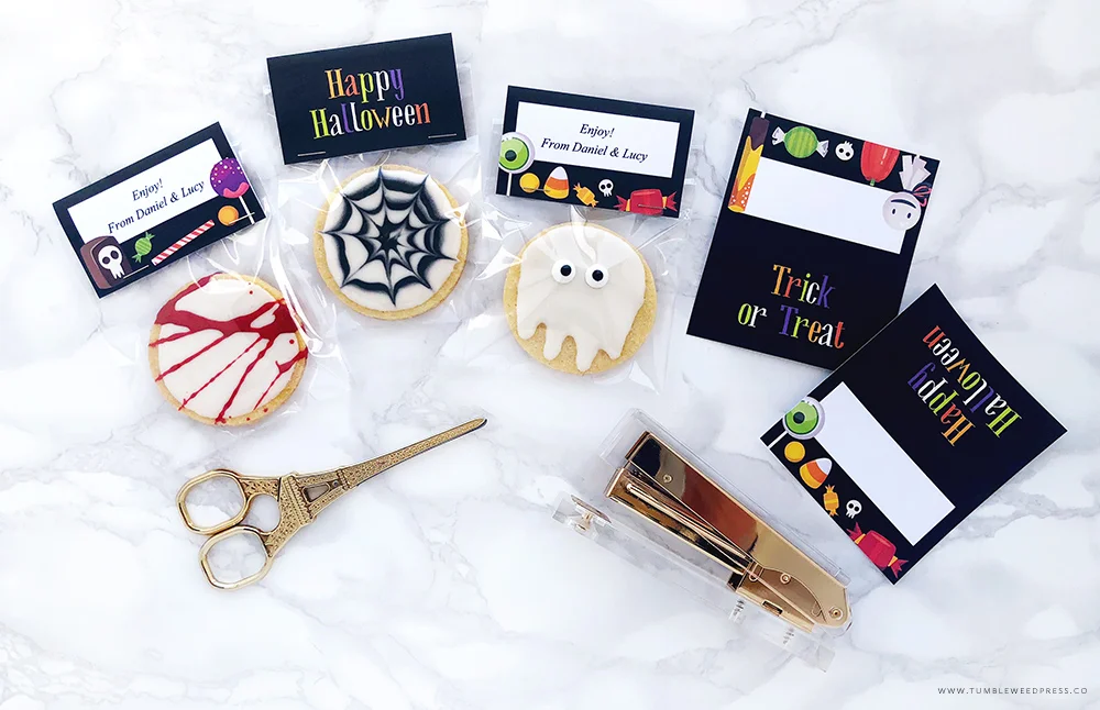 Halloween Cookies Printable Treat Bags by www.TumbleweedPress.Co
