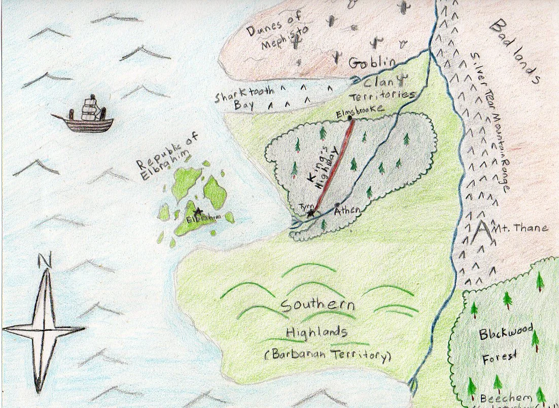 Map of Tyrn and Surrounding Countries