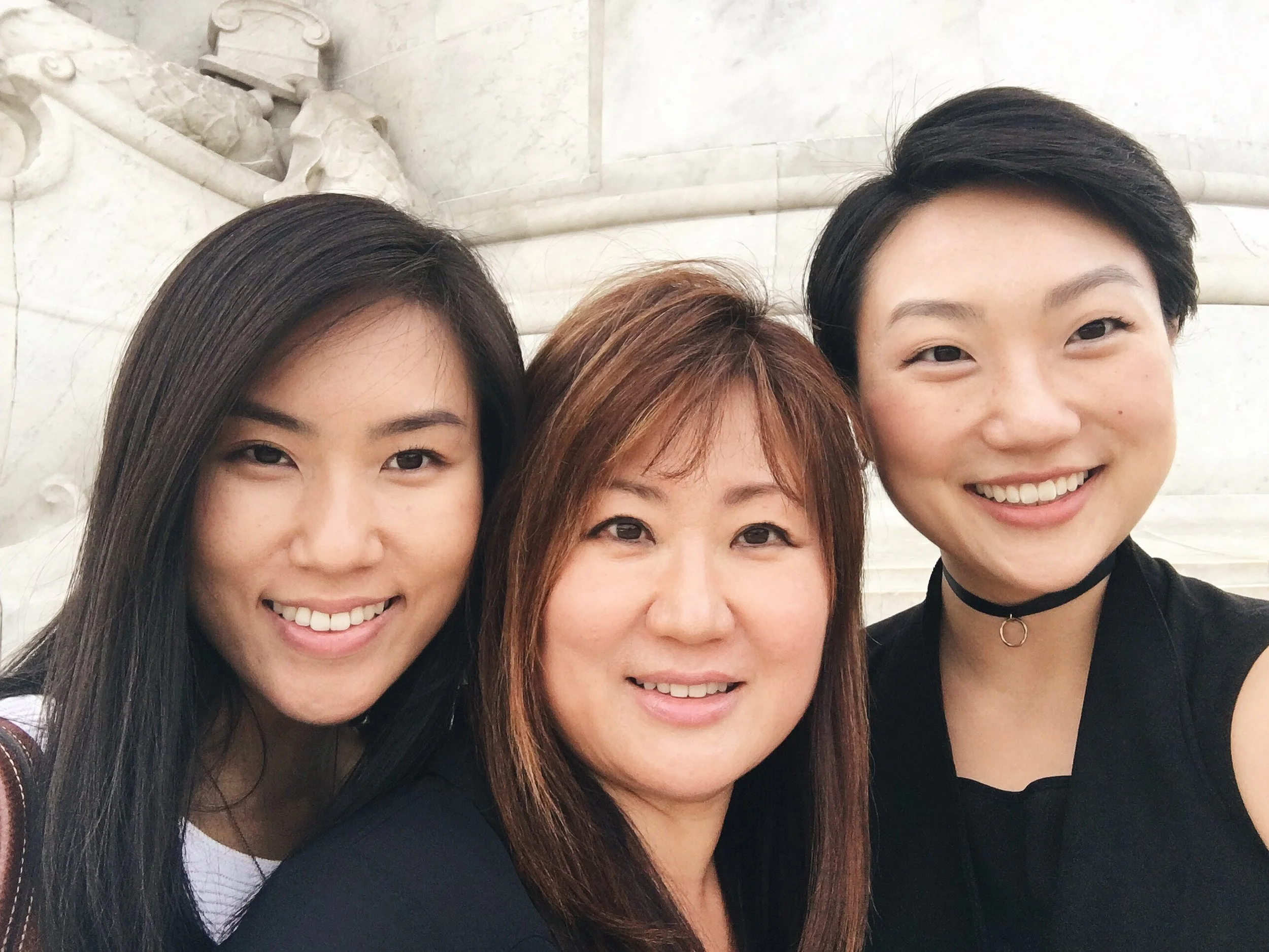 My sister, mum, and me