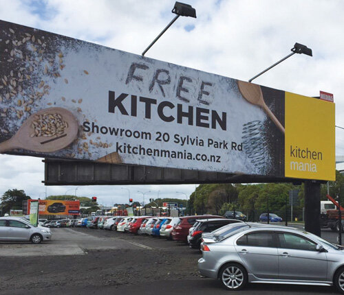 Kitchen Mania 12x3m outdoor billboard