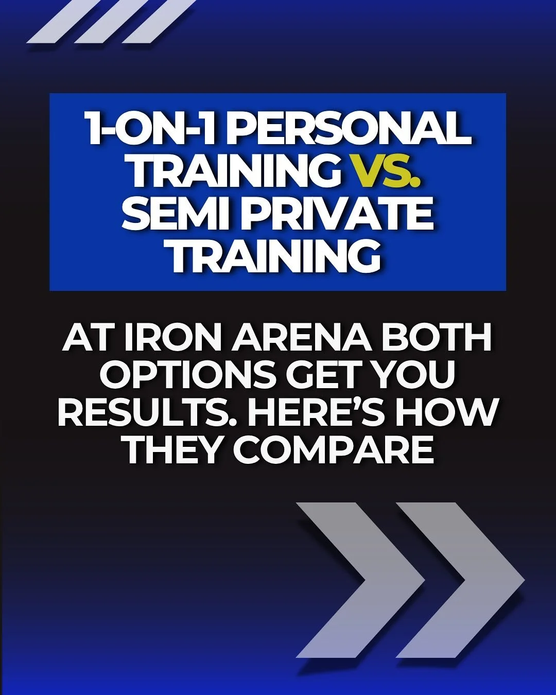 Not sure if 1-on-1 or semi-private training is right for you?
Here&rsquo;s the difference.
Same programming. Same equipment. Same coach.

The only real difference? How much attention you need and when you can train.

Semi-private isn&rsquo;t some boo