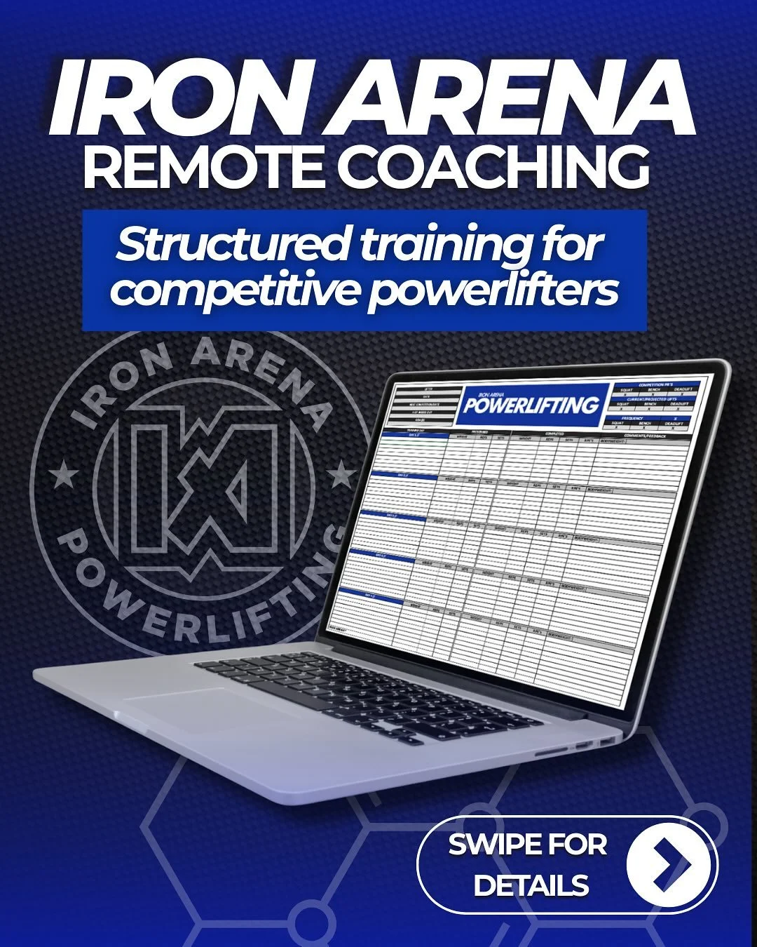 Led by @jasonmanenkoff165 ,owner of
@ironarenapowerliftingni, Remote Coaching is limited to 25 lifters to keep it truly individualized. Every athlete gets direct feedback, weekly adjustments, and the benefit of over two decades of coaching and compet