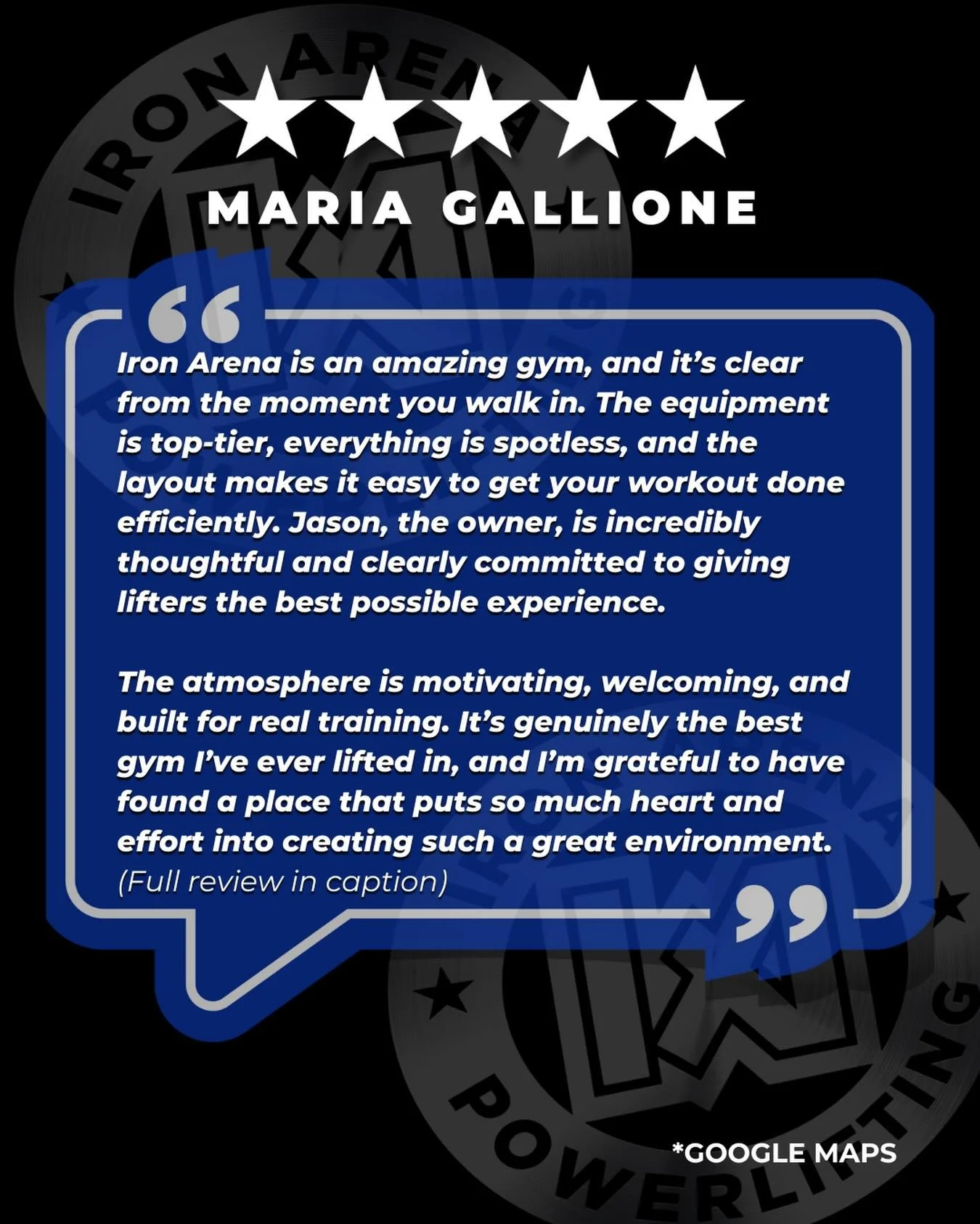 &quot;Iron Arena is an amazing gym, and it's clear from the moment you walk in. The equipment is truly top-tier, everything is spotless, and the layout makes it easy to get your workout done efficiently because everything is exactly where it's suppos