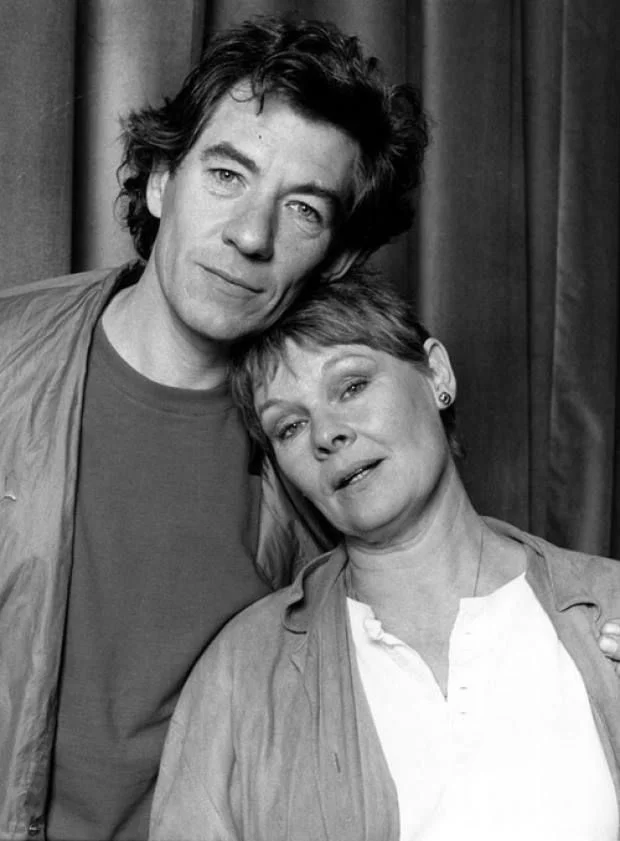 Ian Mckellen and Judi Dench, mid 1970s. Image via Reddit.